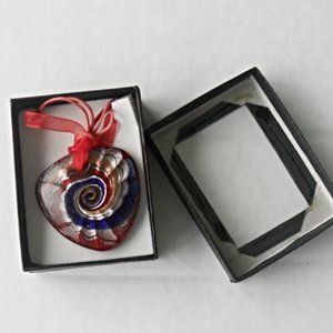 NEW - Orange Dichroic Glass Choker Necklace